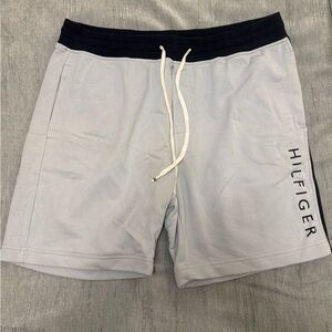 Tommy Hilfiger Light Blue and Navy Athletic Shorts
